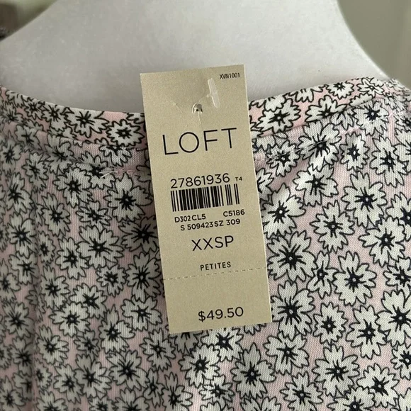 LOFT Women's Floral Blouse - Pink and White - Picture 5 of 10